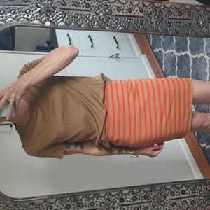 Striped Fossil Mini Skirt